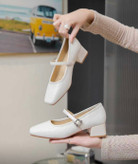 کفش پاشنه ۴سانت زنانه برند بایلی کو کو رنگ مشکی -قهوه ای کد M-22